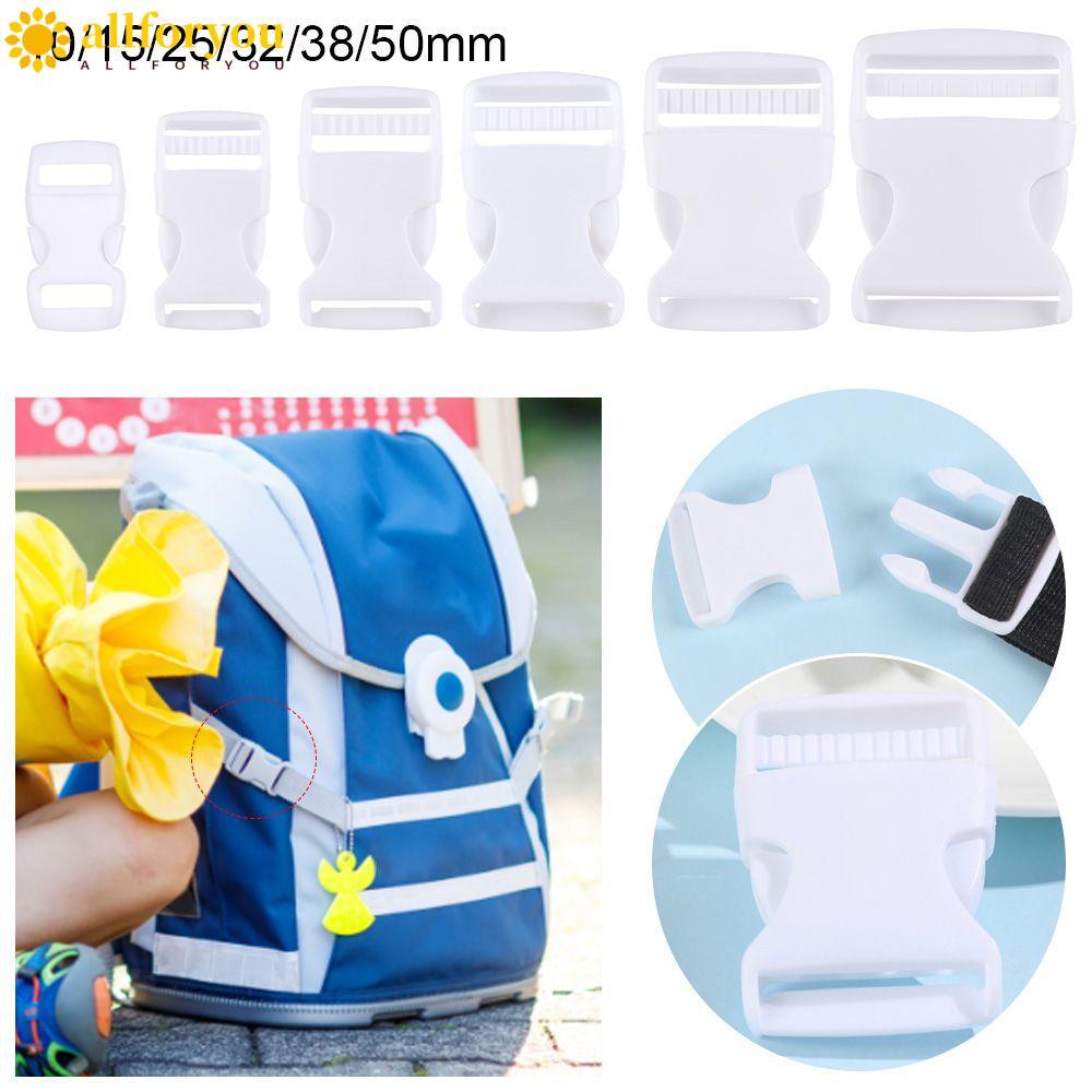 ALLFORYOU1 2/5/10/20/30pcs Fivelas De Liberação Lateral Bolsa Alça Webbing Plástico Branco 6 Tamanhos Paracord Pulseira