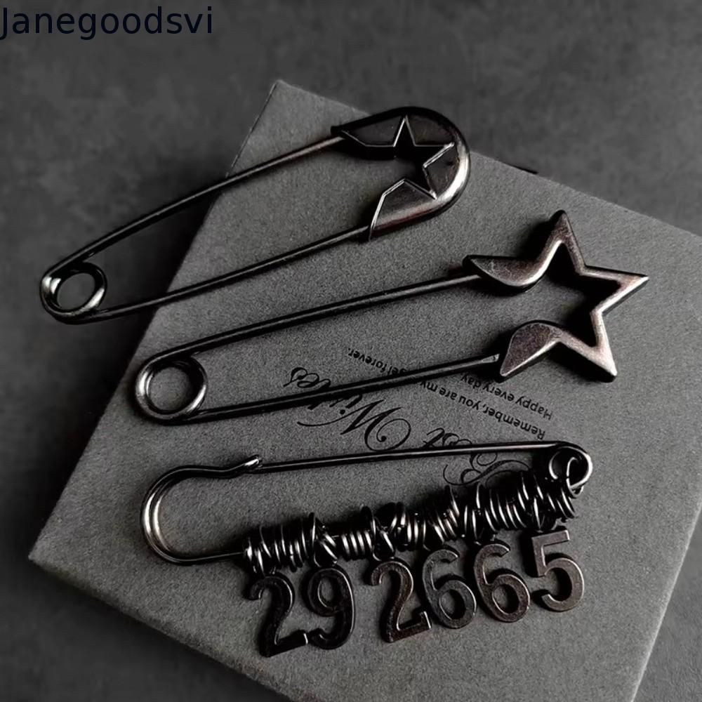 Alfinetes Grandes Retrô JANEGOODSVI , Alfinete De Lapela De Liga De Zinco Com Agulha Fixa , De Segurança De Metal Para R