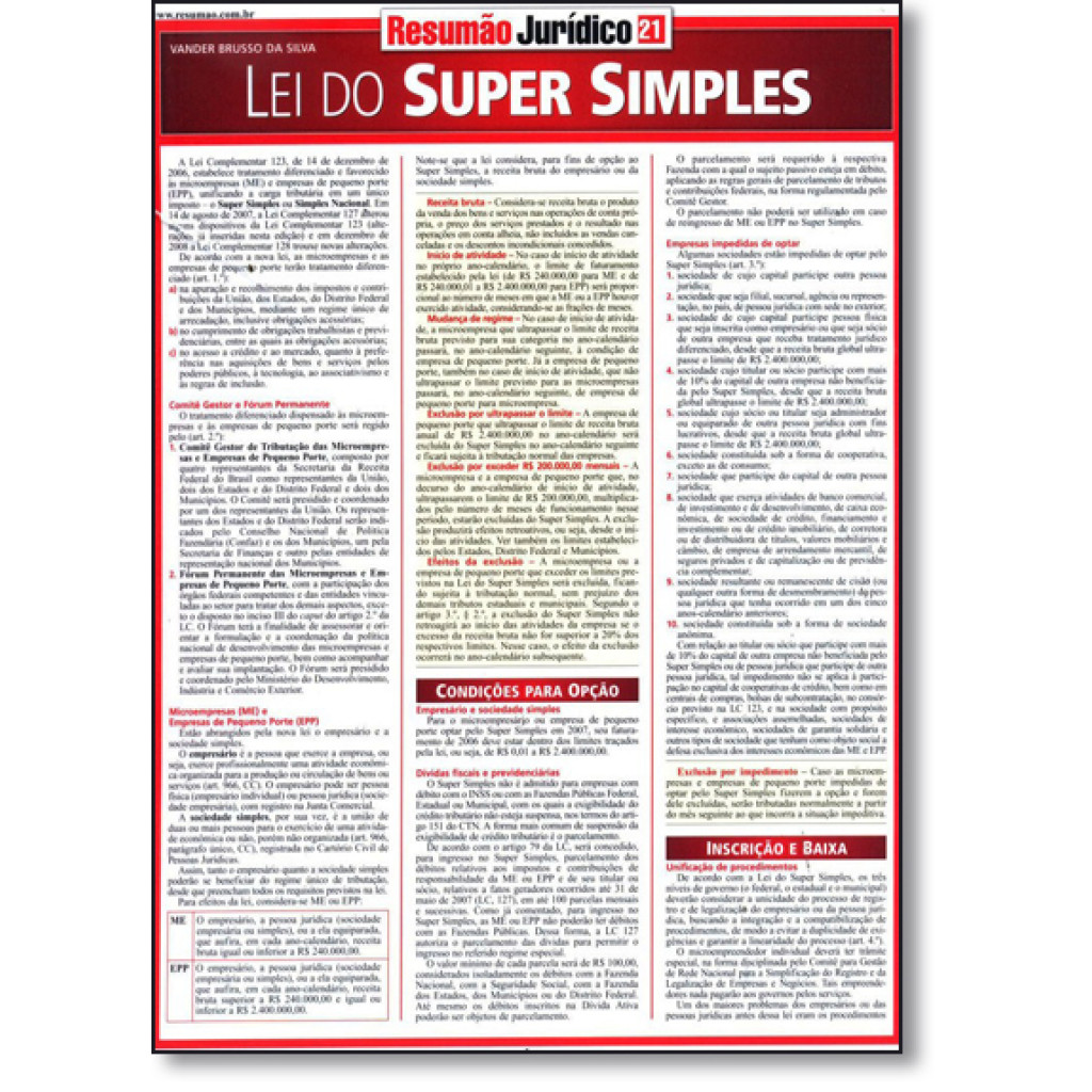 Lei do Super Simples - Coleção Resumão