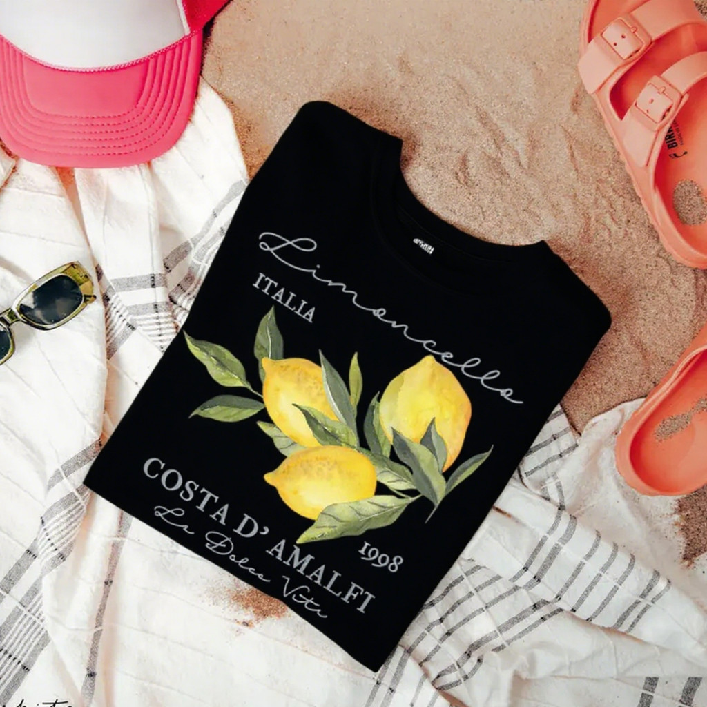 Camiseta Masculino Feminino Camisa Limoncello retrô La Dolce Vita Algodão Premium Envio Imediato