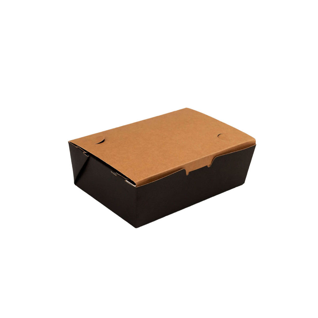 Box Antivazamento Refeição Black Kraft 750ml - PCT 50un em Oferta na Shopee