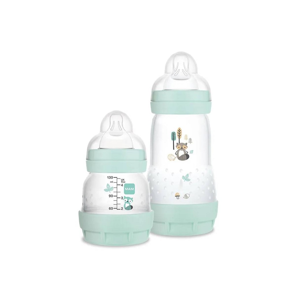 Kit 2 Mamadeiras Easy Start Set 130/260ml Azul/ESVERDEADO - MAM em Oferta na Shopee