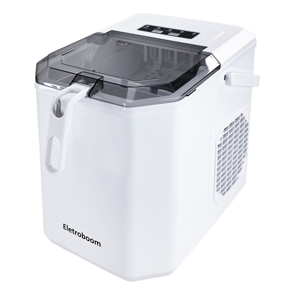 Maquina de Gelo Portatil 12Kg 100W Eletroboom Super Econômica Produz até 12Kg Diariamente