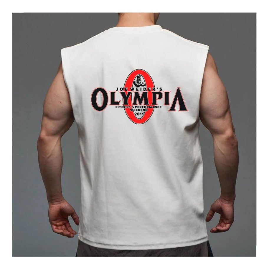 Camisa Regata Oversized Estampa Olímpia Maromba Bodybuilder Academia - Bt182