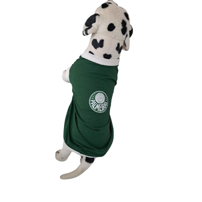 Camiseta Pet para gato ou cachorro em malha Palmeiras vários tamanhos