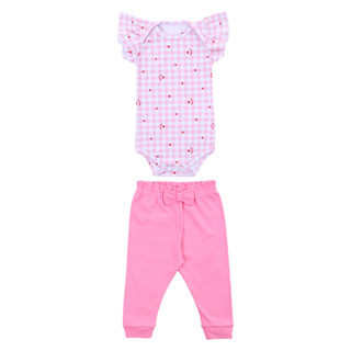 Conjunto Bebê Kiko Baby Estampa Morango Xadrez em Oferta na Shopee