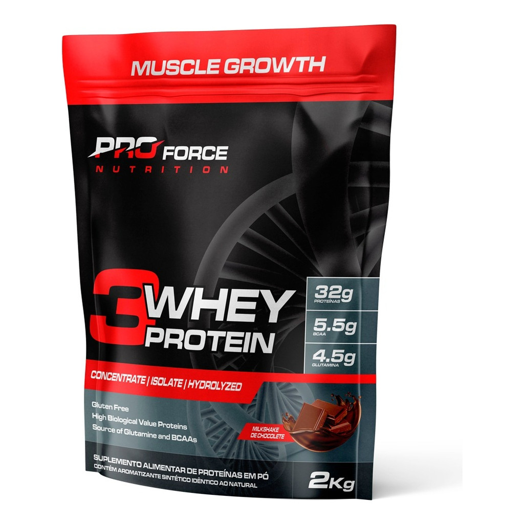 Whey Protein com 32g de Proteína 2kg - Pro Force Nutrition