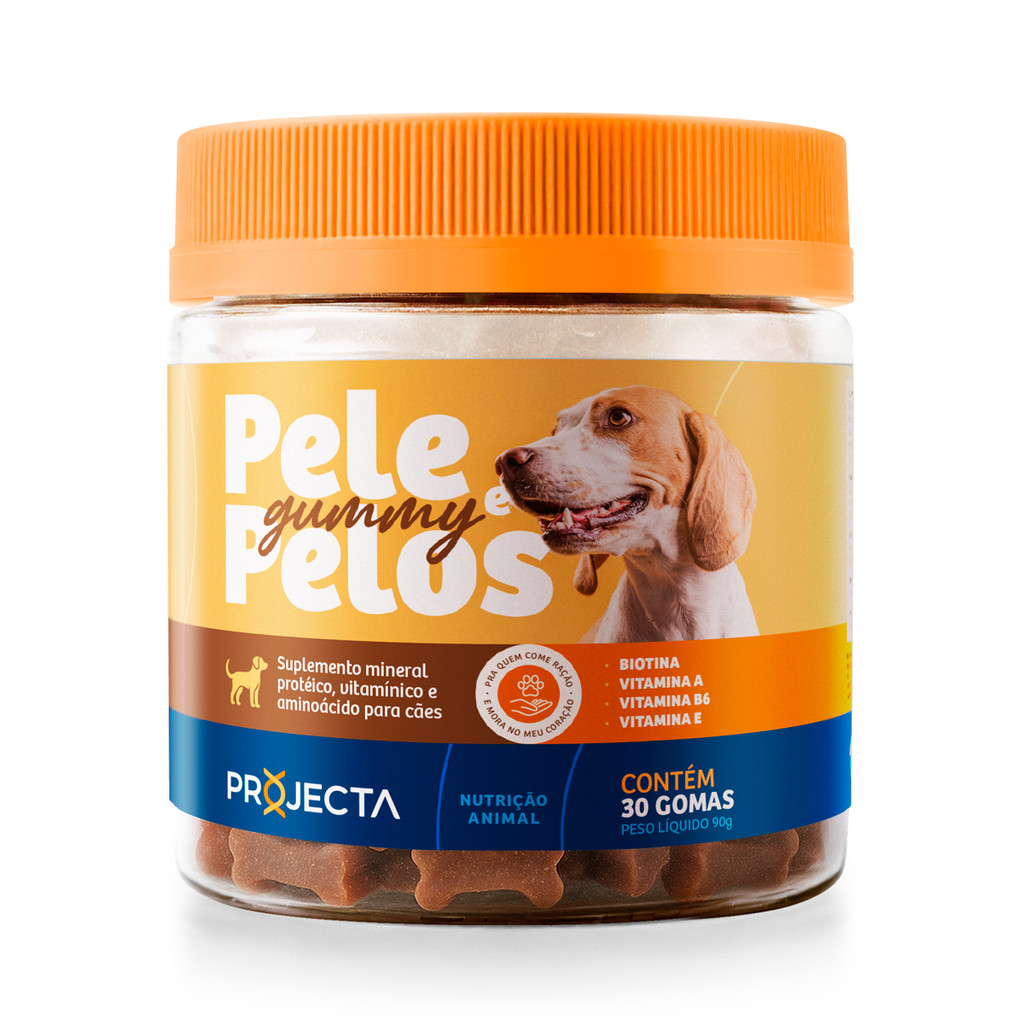 Goma para cães Pele e Pelo Gummy 30 Gomas Projecta para seu Pet