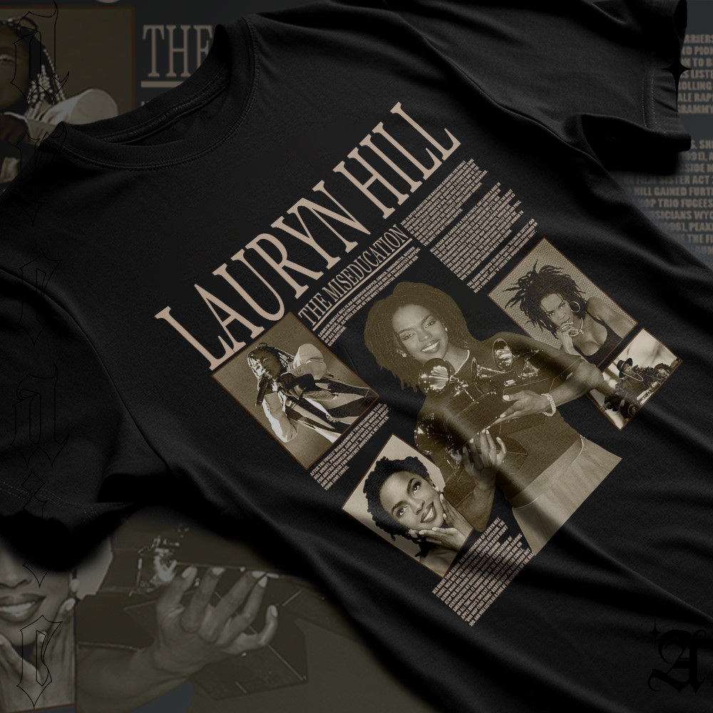 Camiseta Algodão Cantora Rapper Lauryn Noel Hill Álbum The Miseducation Unissex