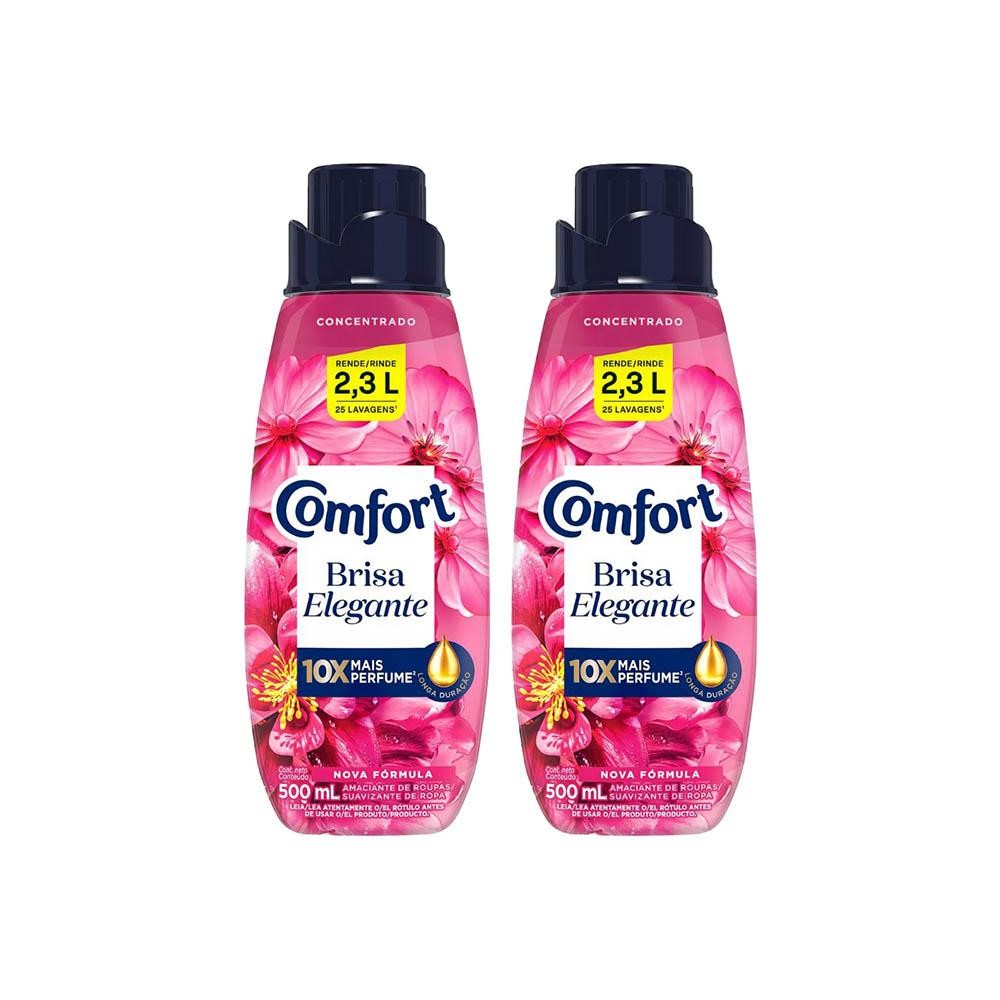 Kit 2 Amaciante Concentrado Comfort Brisa Elegante 500ml em Oferta na Shopee