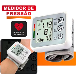 Medidor Pressão Digital De Pulso Com Voz Monitor Inteligente,Aparelho De Pressão TECNO SHOP