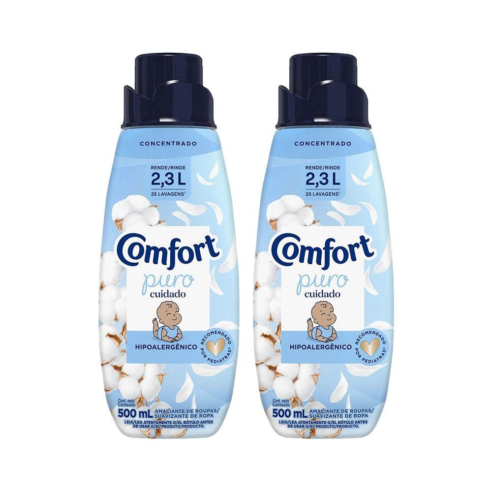 Kit 2 Amaciantes Comfort Concentrado Puro Cuidado Intense 500ml em Oferta na Shopee