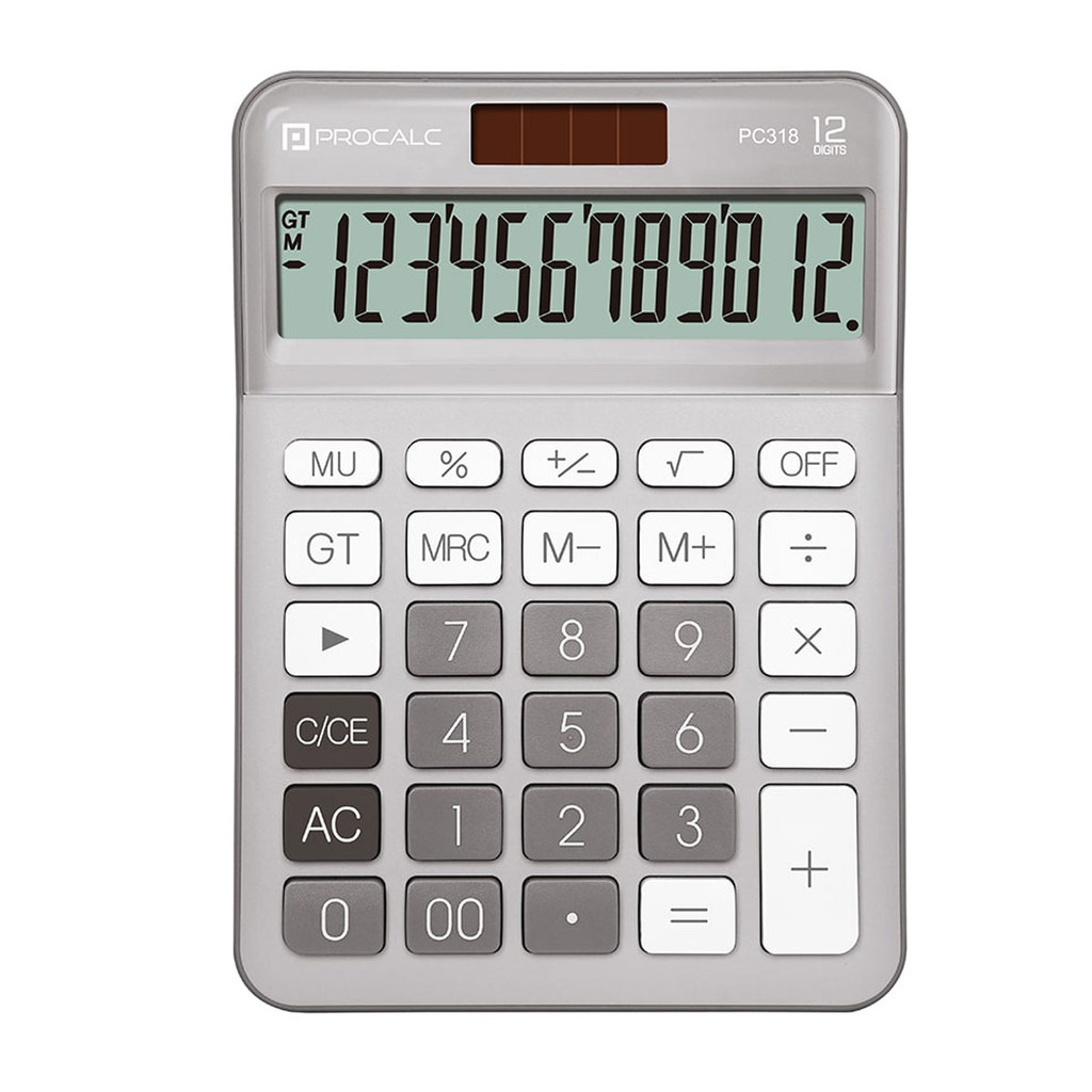 Calculadora de mesa 12 dígitos PC318 Procalc