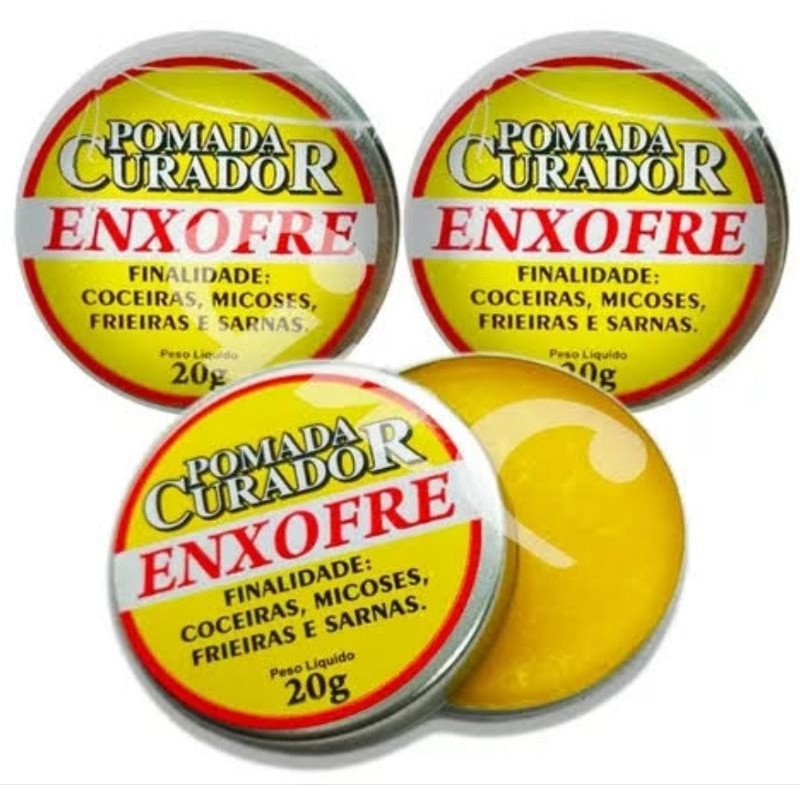 3 UN Pomada curadermy Enxofre 20g