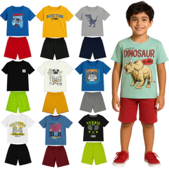 Kit 2 a 10 Peças De Roupa Conjunto Infantil Juvenil Menino Dia A Dia Tamanho 02 ao 12