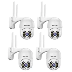Kit 4 Câmera de Segurança IP Wi-fi Branco Externa Infravermelho Full HD - com App ICSee