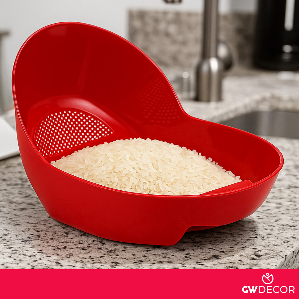 Escorredor de Arroz Lava Alimentos Plastico Resistente Vazado