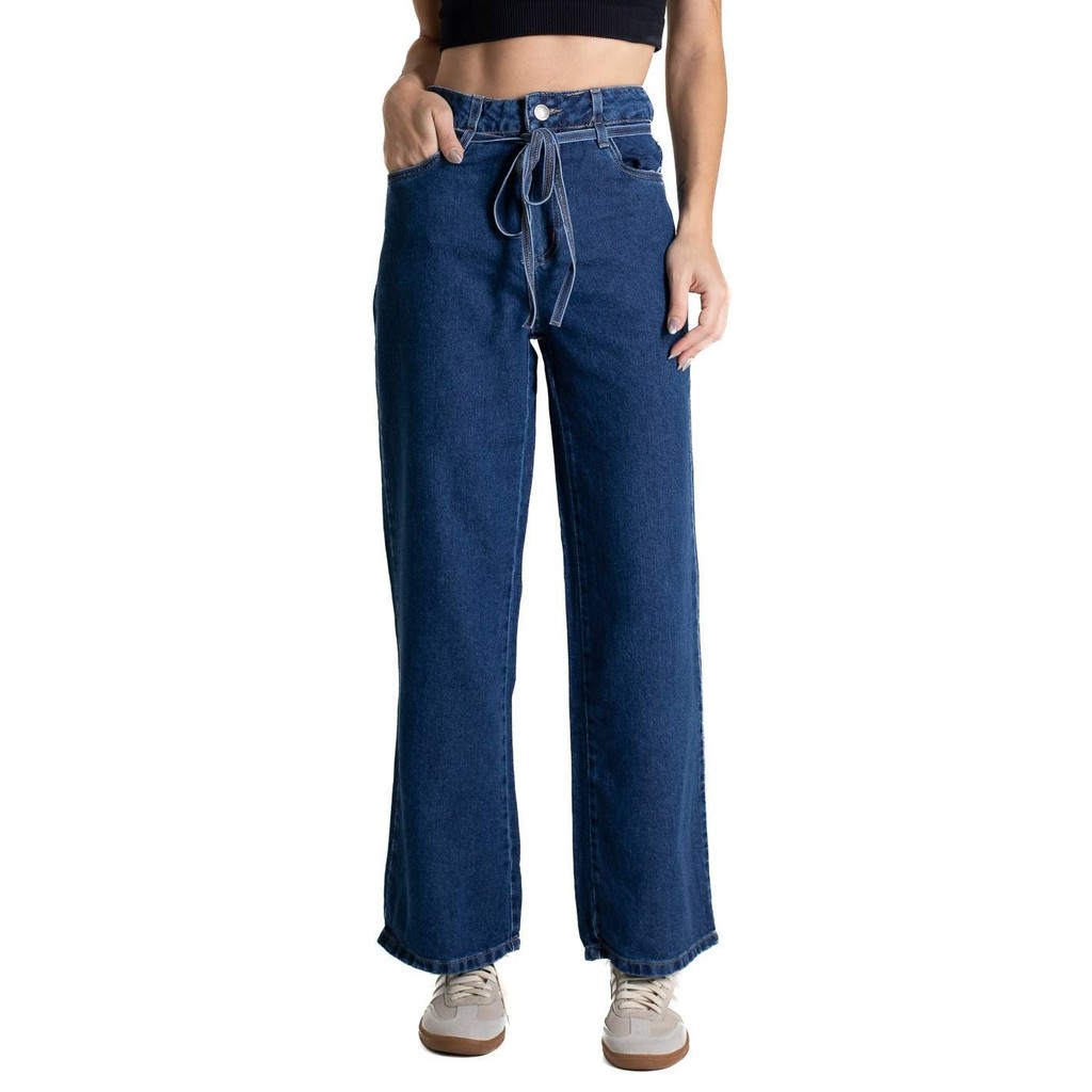 Calça Jeans Sawary Wide Leg Petit - 280814 em Oferta na Shopee