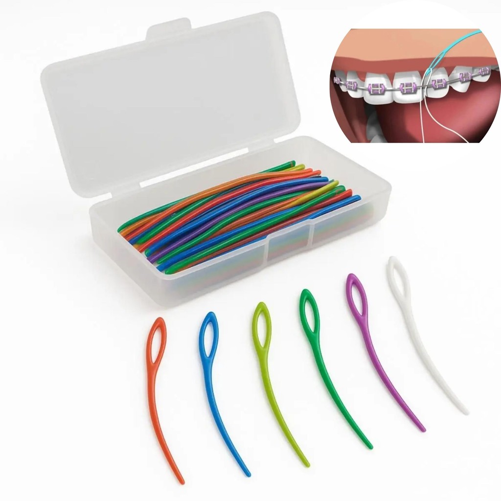 Condutor de Fio Dental ( Passa Fio p/ Aparelho Ortodôntico) 30 Unidades -  Predent