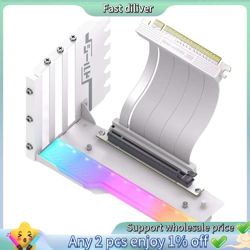 Suporte De Montagem Vertical GPU Com Cabo Riser PCI-E 4.0 X16 Kit De Para Placa De Vídeo Ângulo Reto De 90 Graus