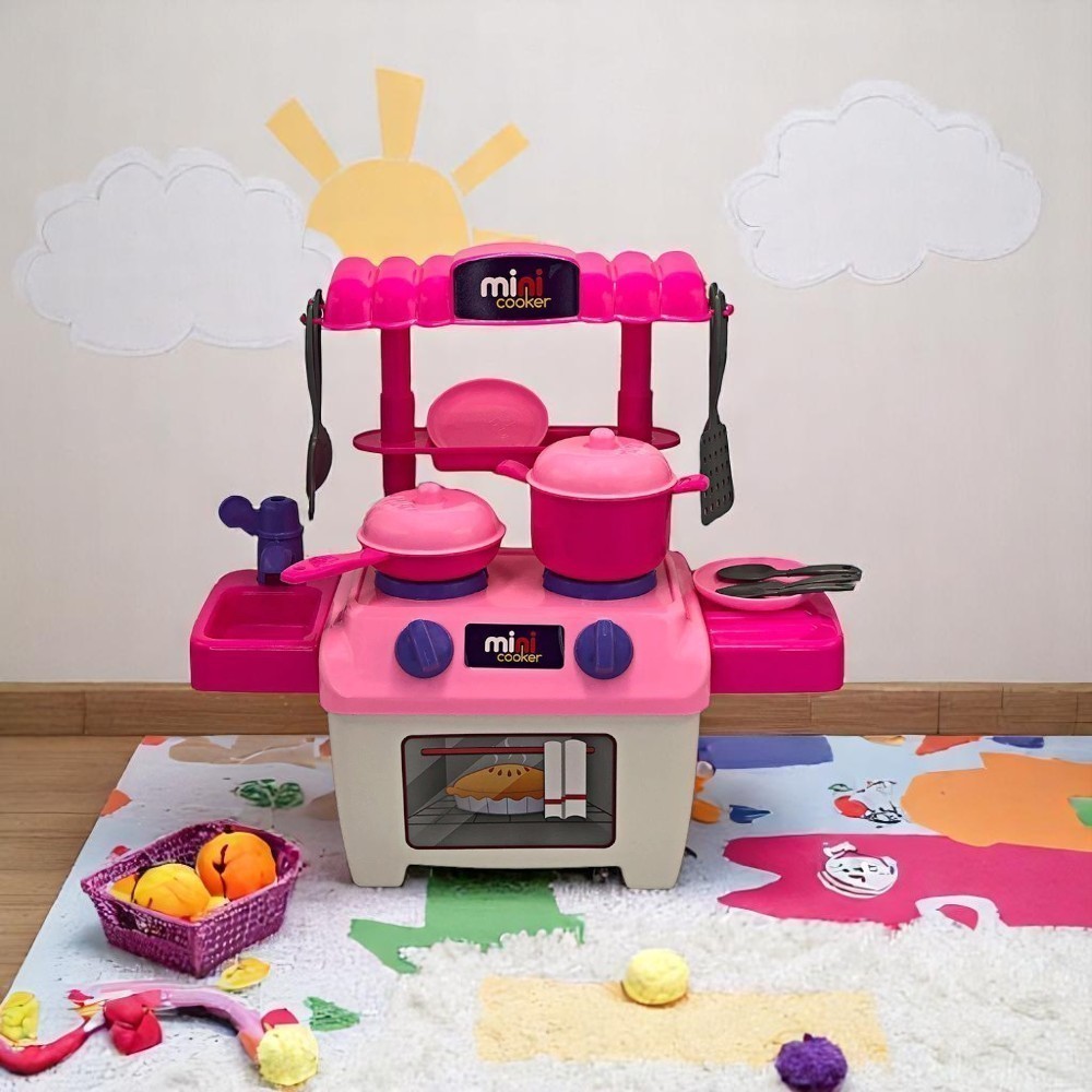 Mini Fogao Brinquedo Cozinha Infantil Kit Panelinhas Comidinha Casinha Menina Crianca Barbie Brincar