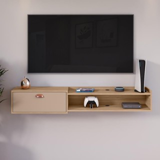 Rack Suspenso Sala Tv 1.50 cm Home Decoração Sala Quarto nicho 1 Porta  para Tv's de até 55 Polegadas em Oferta na Shopee