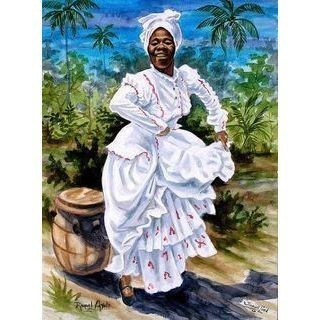 Quadro Baiana Rodando a Saia Entidade Milagrosa Umbanda e Candomblé