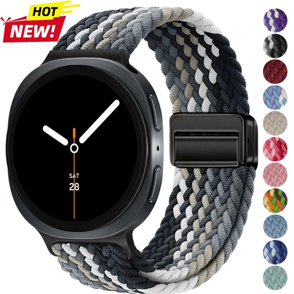 Pulseira De Nylon Trançada Solo , Adequada Para Samsung Galaxy Watch 8 40mm/44mm , Magnética Clássico 46MM Correa