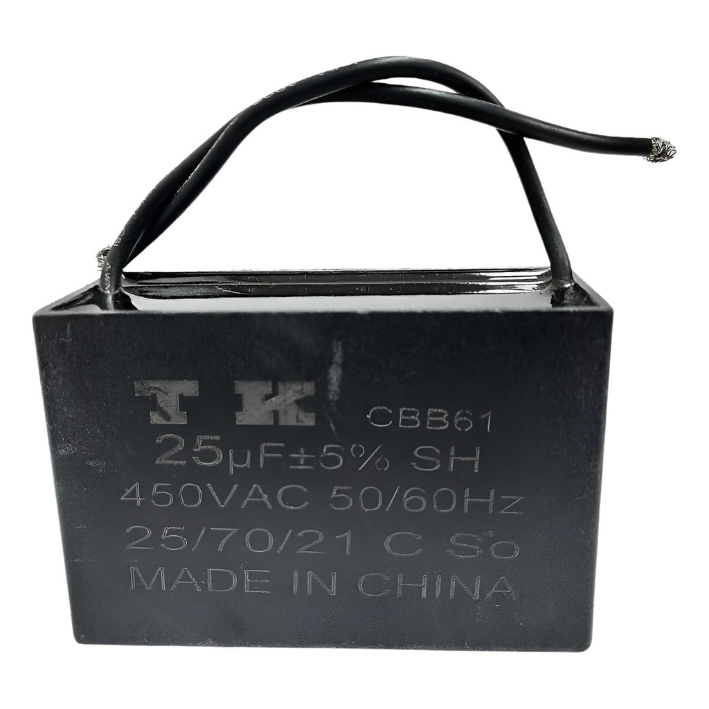Capacitor De Partida Cbb61 25uf 450v (2fios)