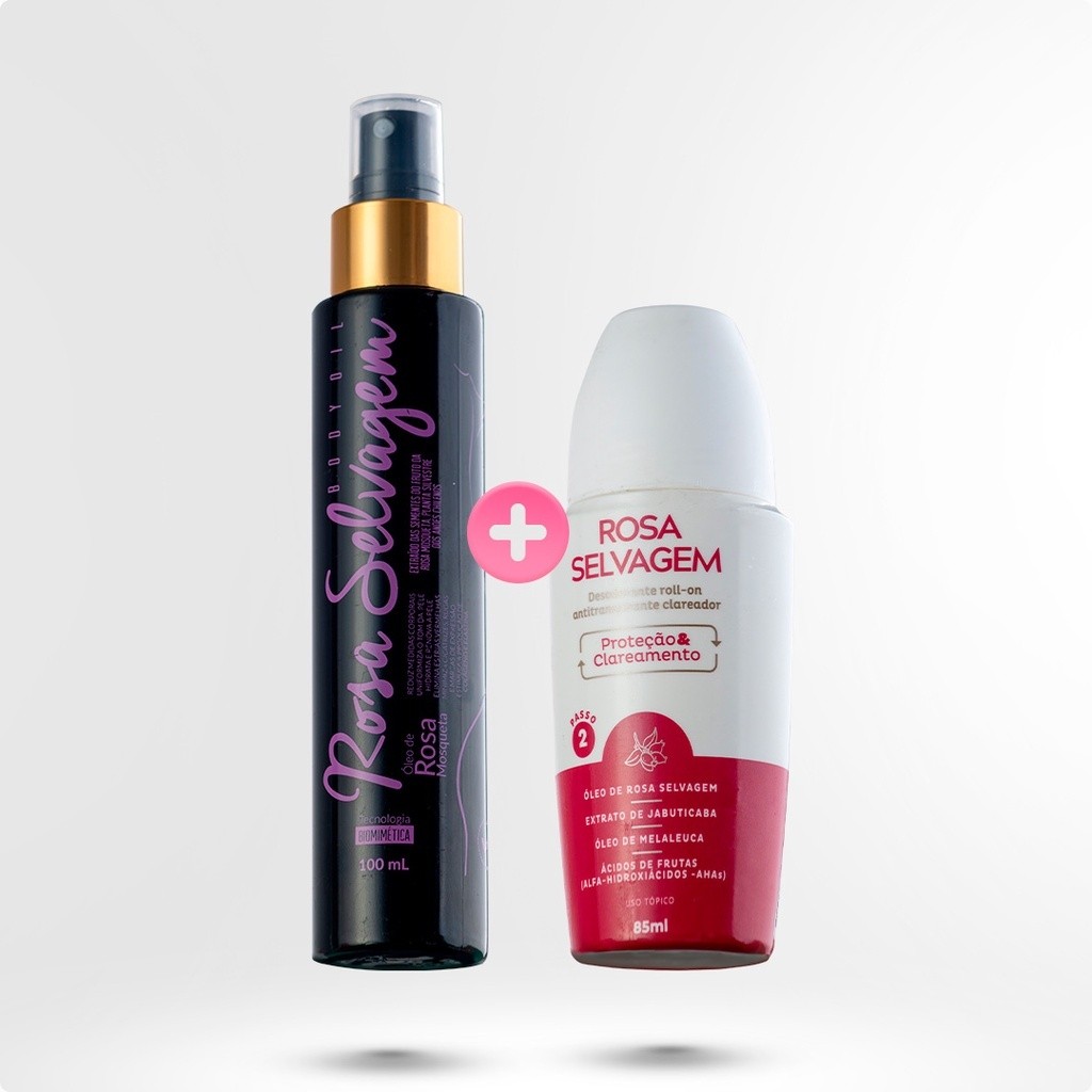 Kit Rosa Selvagem Óleo Clareador + Desodorante Clareador