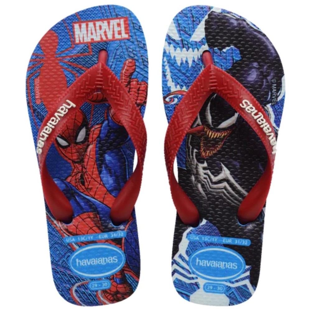 Chinelo Infantil Havaianas Top Marvel II Homem Aranha - Azul e Vermelho em Oferta na Shopee