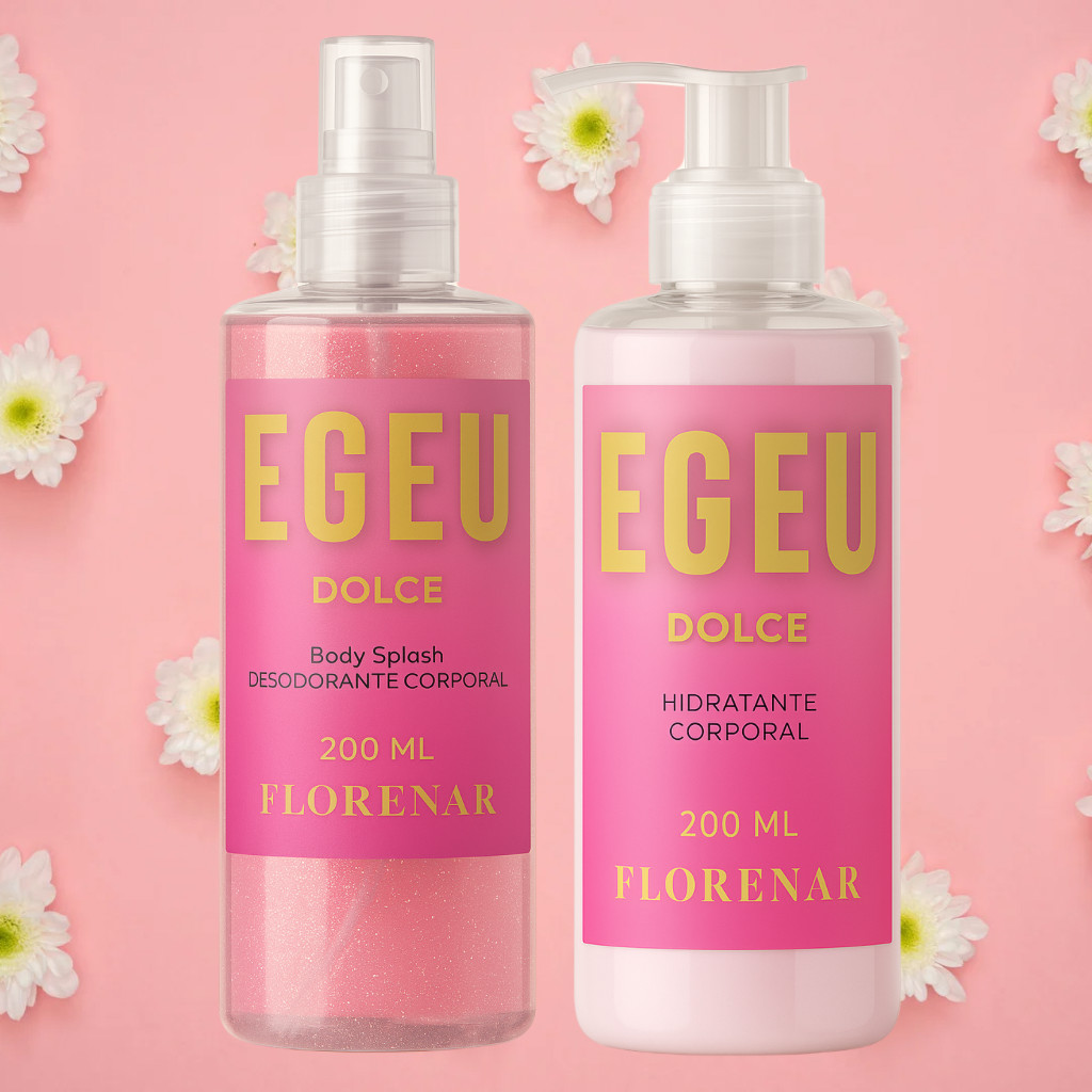 1 Kit Feminino Body Splash Egeo dolce 200Ml + 1 Hidratante 200ML