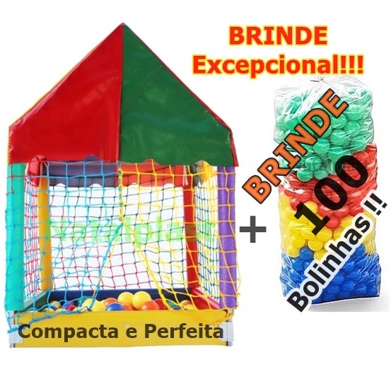 Piscina de Bolinhas Baby  0,70x0,70  com 100 Bolinhas Coloridas de Brinde em Oferta na Shopee