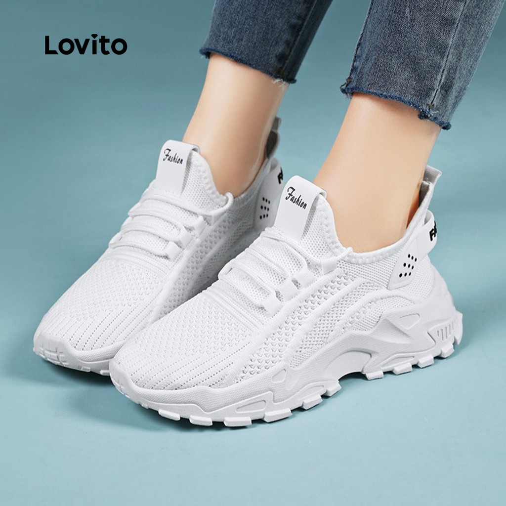 Detalhes do Lovito Tênis Feminino Esportivo de Malha LFAS2046