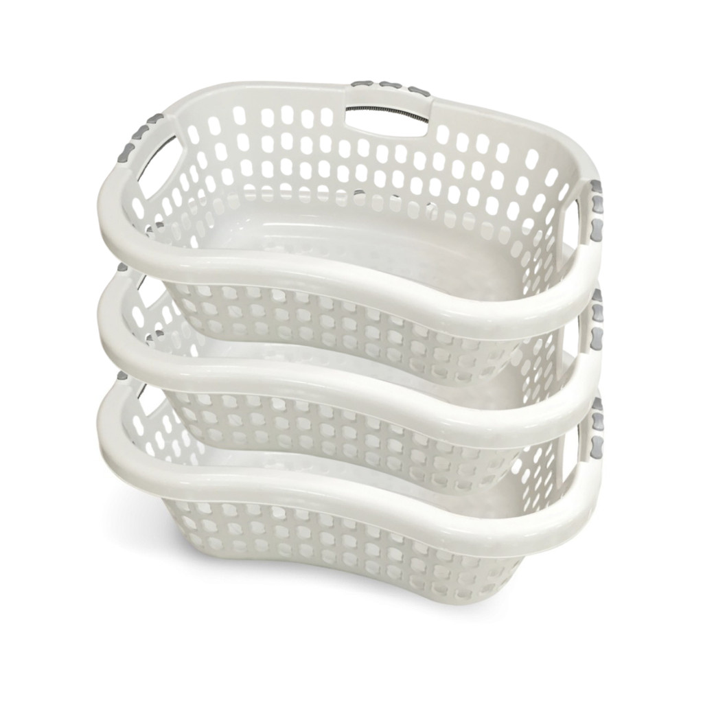 KIT 3 Cesto de Roupas Telado Angular  59x43x23 32 Litros Arqplast em Oferta na Shopee
