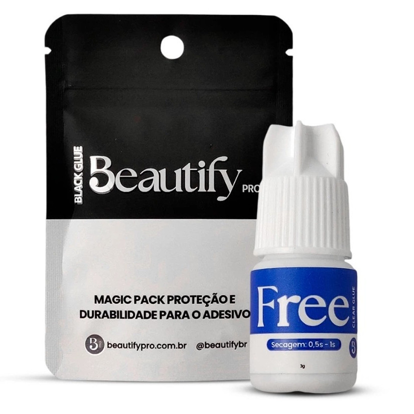 Cola Adesivo De Extensão De Cílios Free Transparente Beautify Retenção Volume Fio Russo Alongamento