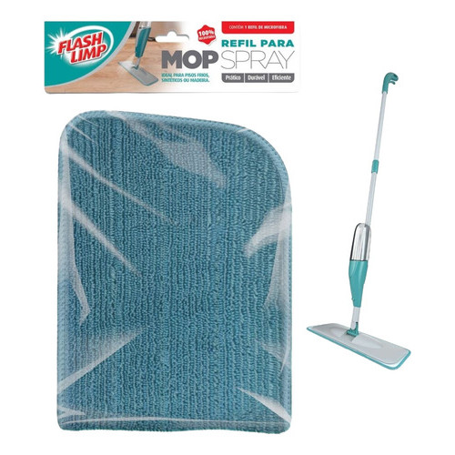 Refil Microfibra Acessório Para Mop Spray Lavável Absorvente Flash Limp Original Limpeza De Pisos