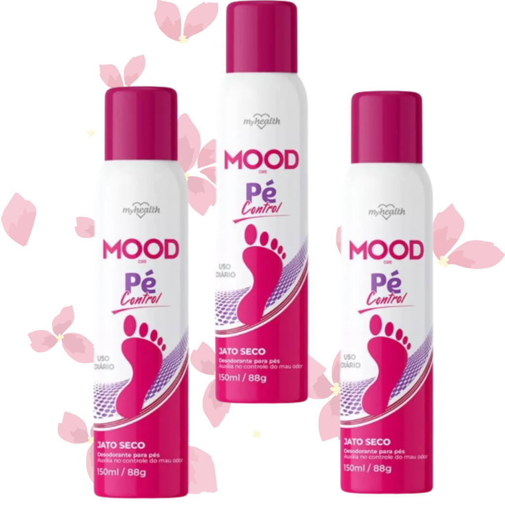 Kit c/3 Desodorante para Pés Feminino Mood Jato Seco 150ml