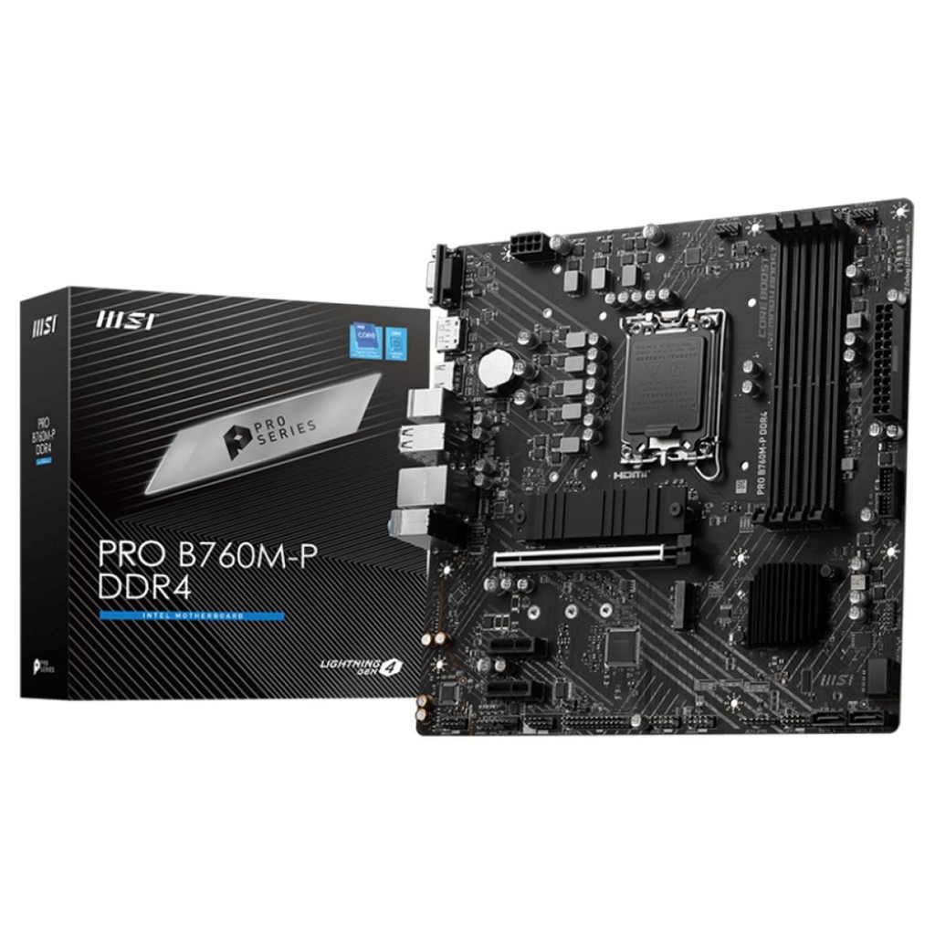 Placa Mãe MSI PRO B760M-P DDR4,Intel LGA 1700, mATX, DDR4