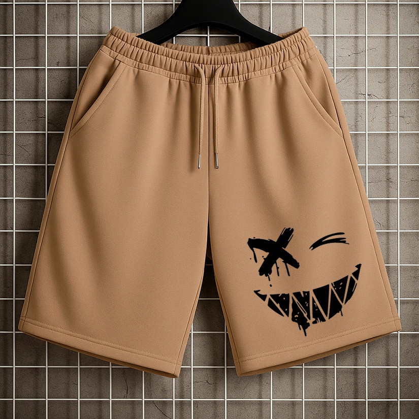 Bermuda Moletom Masculina Estampa Sorriso X – Estilo Streetwear promoção Lançamento envio imediato