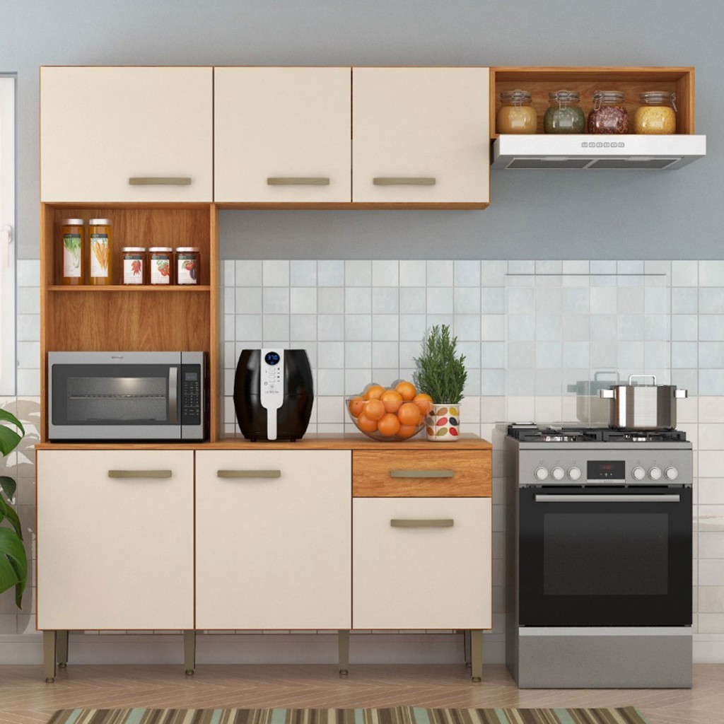 Cozinha Compacta Nina 6 Portas 1 Gaveta - Fellicci em Oferta na Shopee