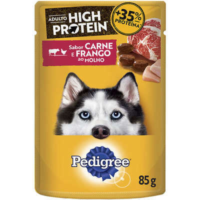 Sachê Pedigree High Protein 85g Carne e Frango Adulto Pet