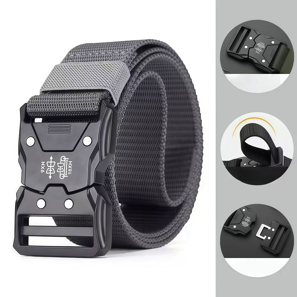 Moda Cintos Largo Masculino Nylon Fivela de Plástico Antiderrapante confortável e respirável
