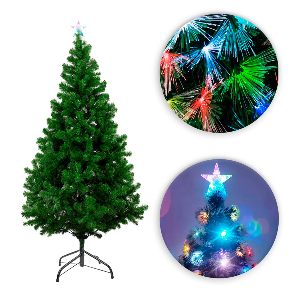 Árvore de Natal com Pisca Pisca LED Colorido Estrela