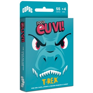 JOGO EU VI! T-REX COPAG 55 CARTAS BARALHO DINOSSAURO DINO ANIMAIS VELOCIRAPTOR MEMÓRIA RACIOCÍNIO em Oferta na Shopee