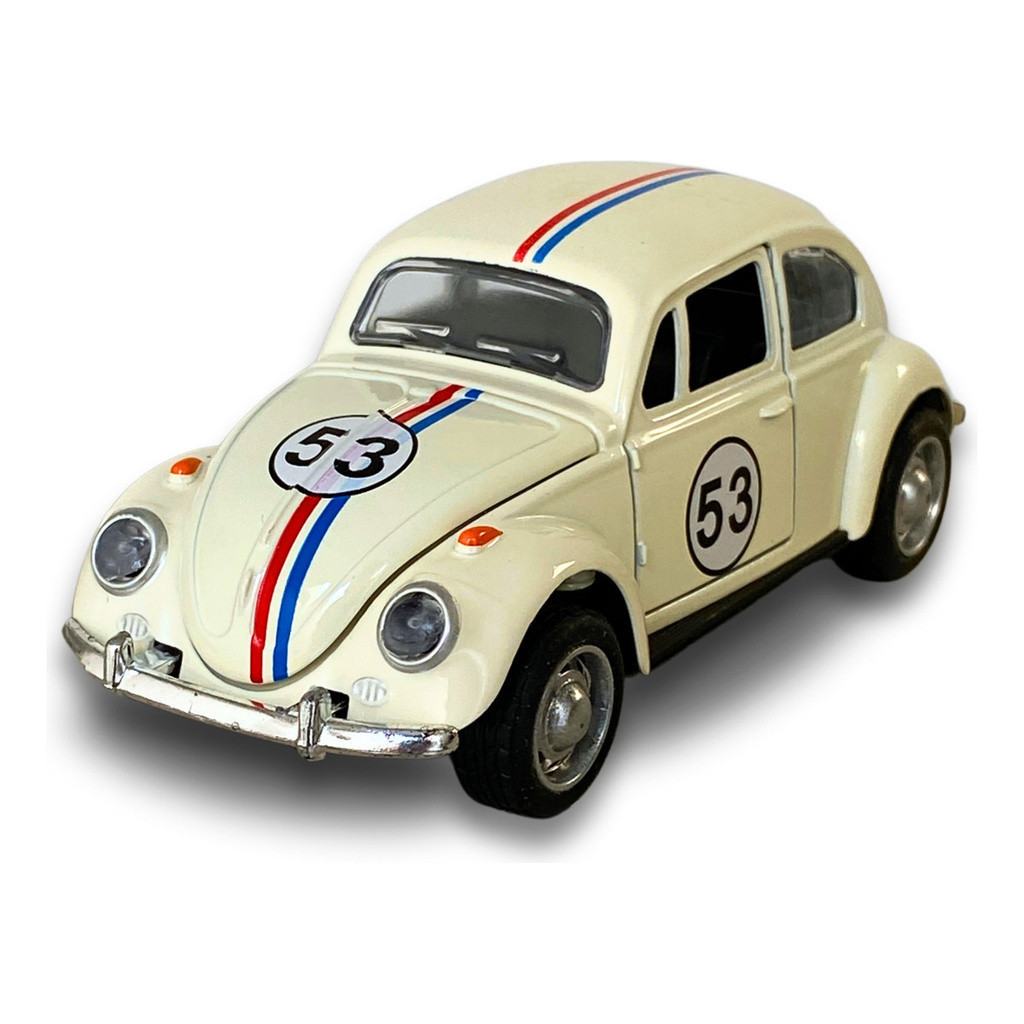 Carrinho Fusca Ferro Clássico Herbie Fricção Meu Fusca Turbinado Metal Miniatura Brinquedo