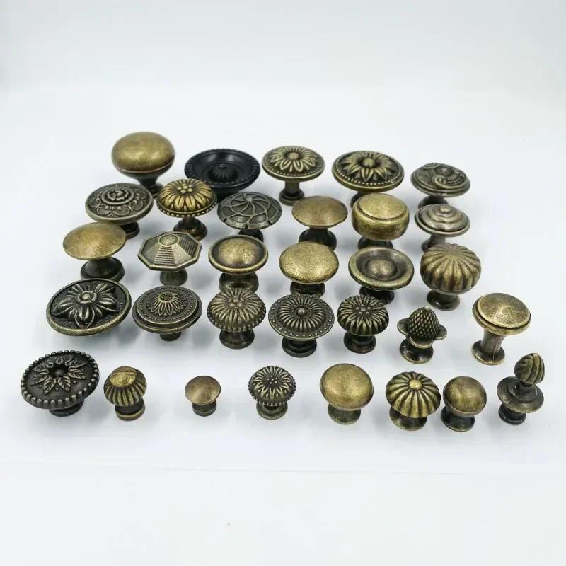 1x Puxadores De Gaveta De Armário De Cozinha De Bronze Antigo Cômoda Guarda-Roupa Móveis Puxa Alça Caixa De Madeira Botõ