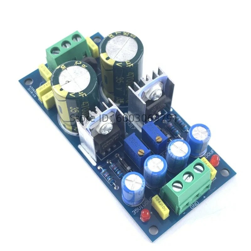 Placa De Fonte De Alimentação Regulada Ajustável LM317 LM337 DC , Positiva E Negativa H