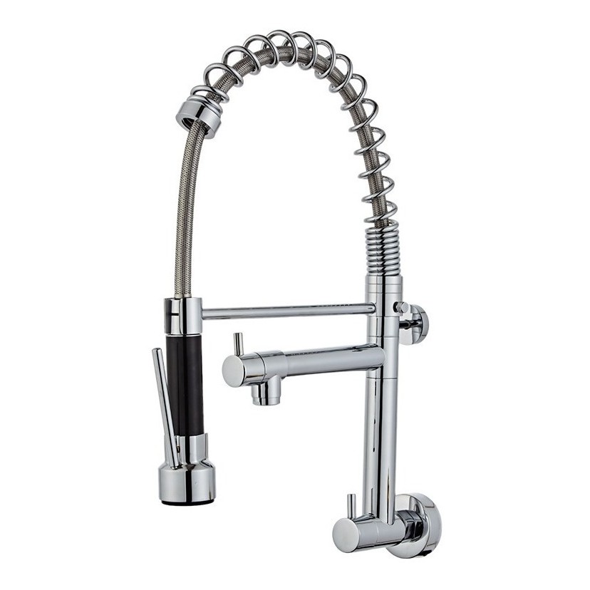 Torneira Cozinha Parede Monocomando Gourmet Cromada Flexível Misturador Água Fri