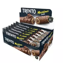 Chocolate Trento Wafer Massimo Dark 25g - Embalagem com 15 Unidades